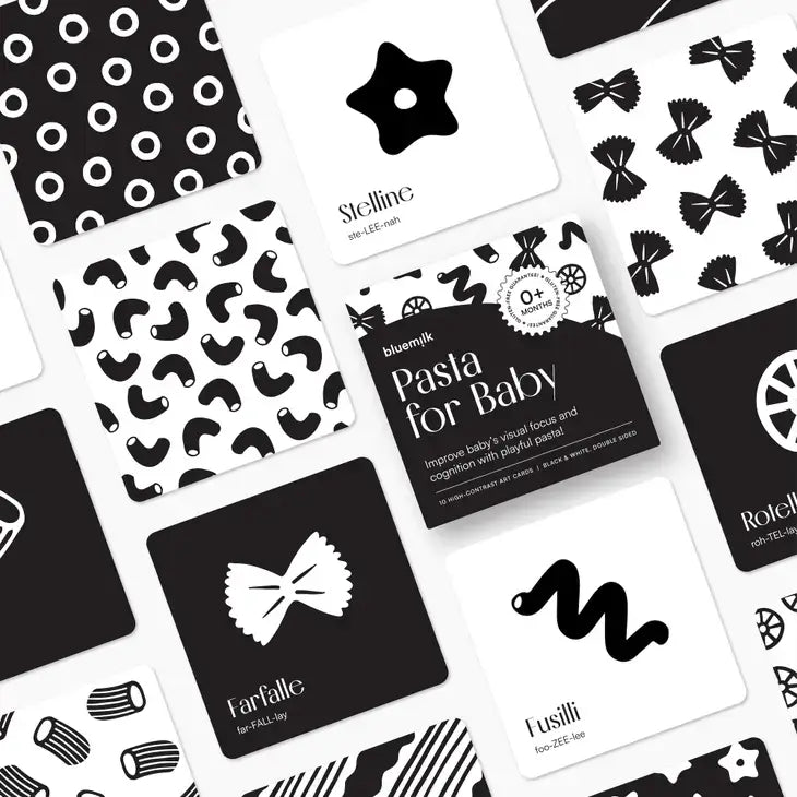 High Contrast Pasta Cards for Baby