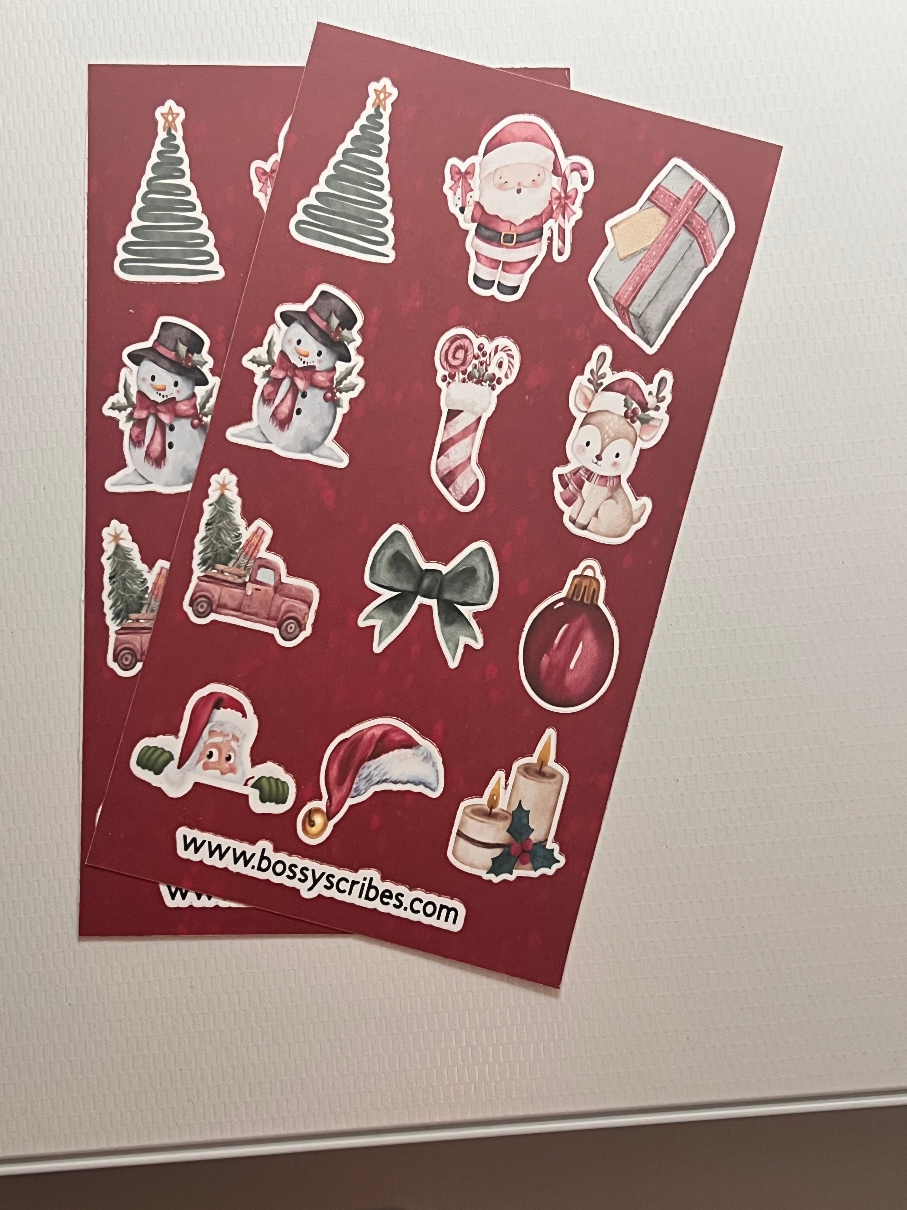 Sticker Sheets | Journaling &amp; Planner Stickers | Kawaii Cozy Holiday | Bossy Scribes