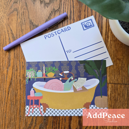 Snail Mail Illustrated Postcard Set | 12 Bookish &amp; Whimsical Postcards
