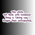 A die-cut sticker with the text &