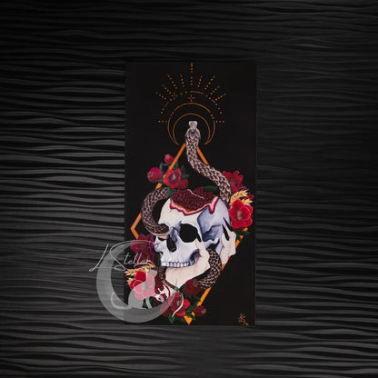 Persephone Art Print: Gothic Snake Skull Pomegranate Wall Decor