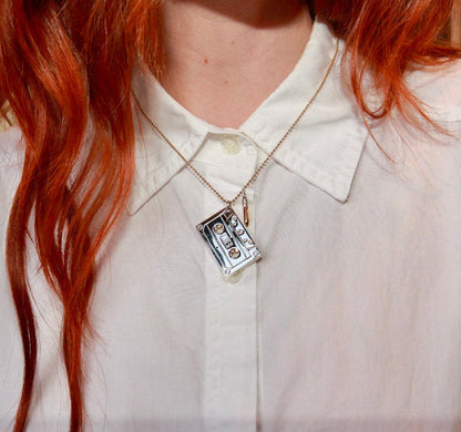 Tape Cassette and Pencil Pendant Set