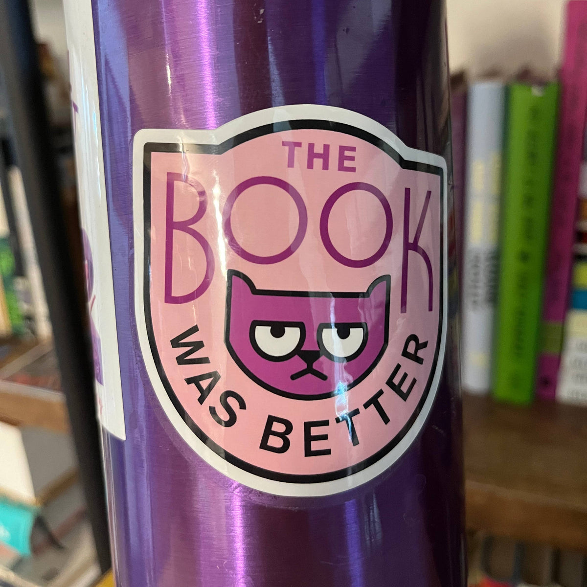 The Book Was Better Sticker | Funny Book Snob Cat Vinyl Sticker