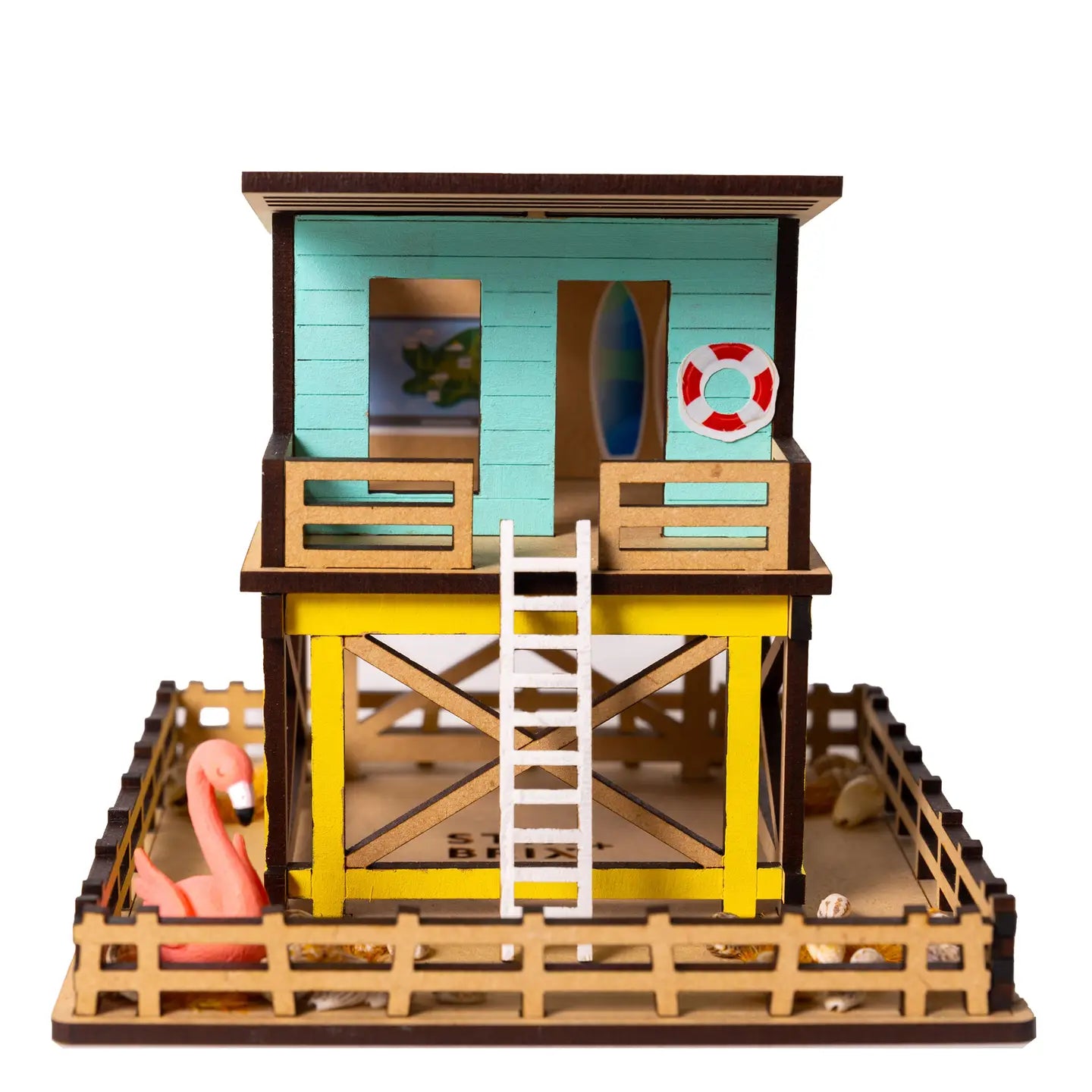 Mini Beach Hut Diy Architectural Craft Kit