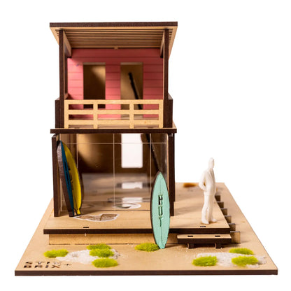 Surfer Beach Hut Diy Architectural Craft Kit