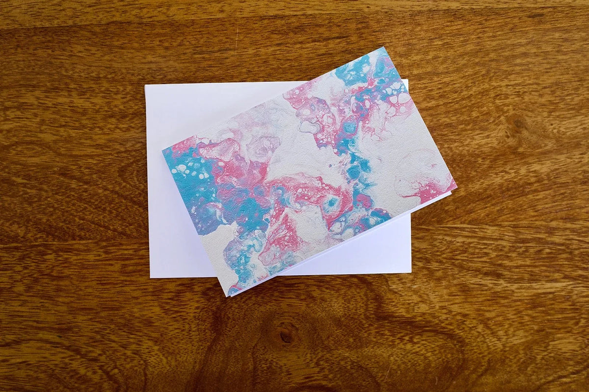 Trans Pride Painted Greeting Card 4"x6" - Blank