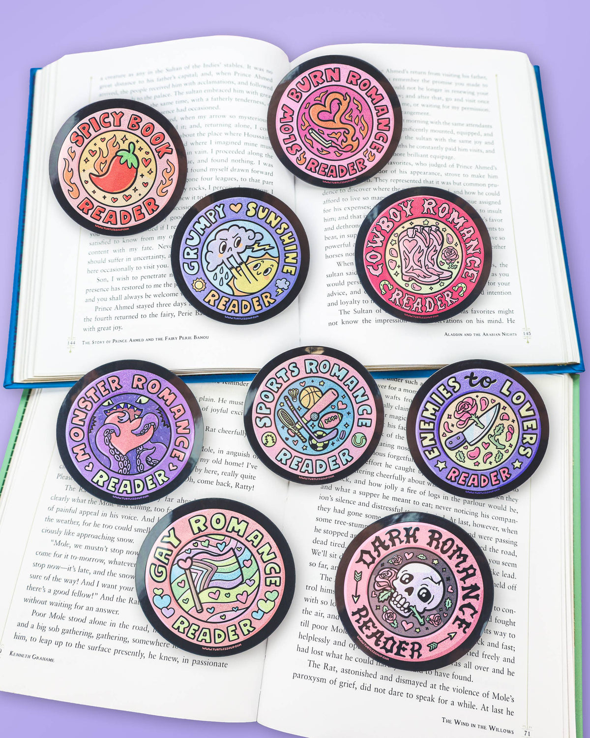 Grumpy Sunshine Reader Sticker | Holographic Romance Trope Sticker