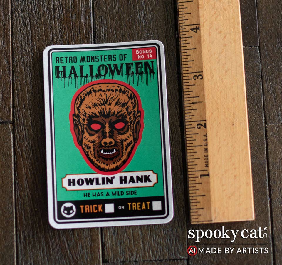 Retro Monsters of Halloween Sticker | Vintage Horror Vinyl Sticker