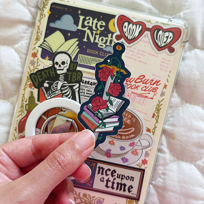 Fantasy Floral Sword Sticker | Fantasy Book Lover Sticker