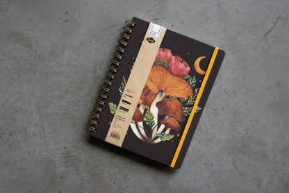 Midnight Mushroom Hardcover Spiral Sketchbook