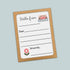 The image is a blank greeting card with a floral design and a pink flower. The card has a blank space for a message and a space for a signature.