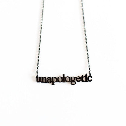 Unapologetic Cutout Necklace - Metal Marvels - Bold mantras for bold women.