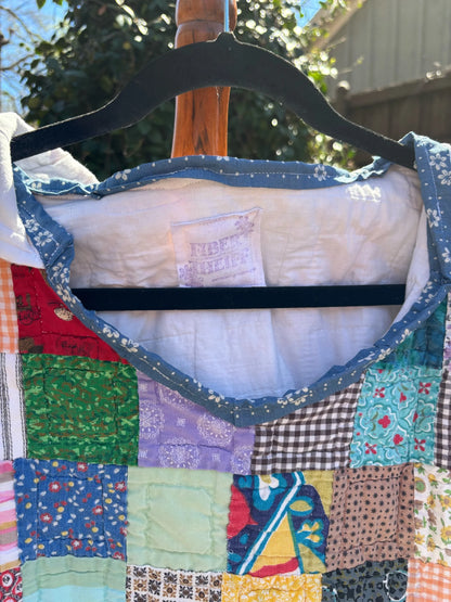 Mary Had a Little Quilt Reimagined Vintage Quilt Hoodie