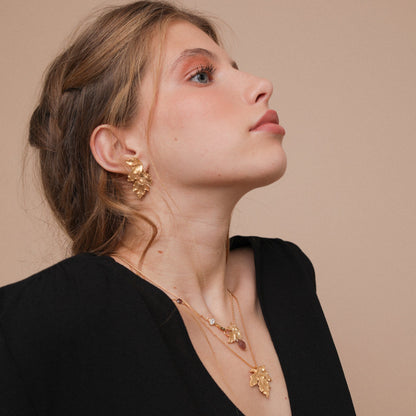 Harvest Gold Leaf Necklace
