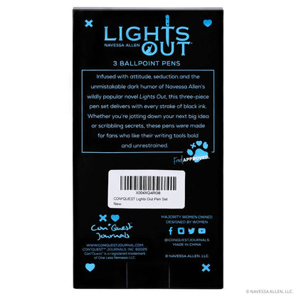 Official Lights Out Pen Set | Dark Romance Pen Set