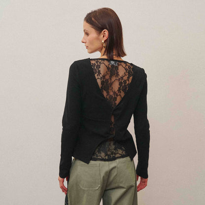 Pre-Order: The Able Lace Back Long Sleeve Top