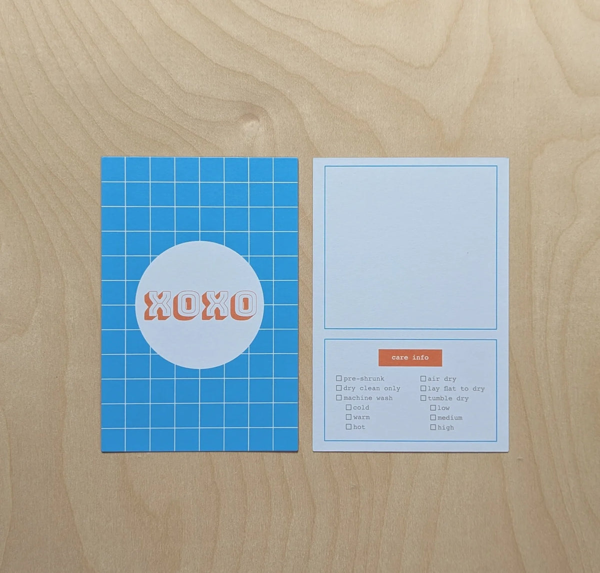 Cards with Care Instructions For Knit &amp; Sewn Gifts