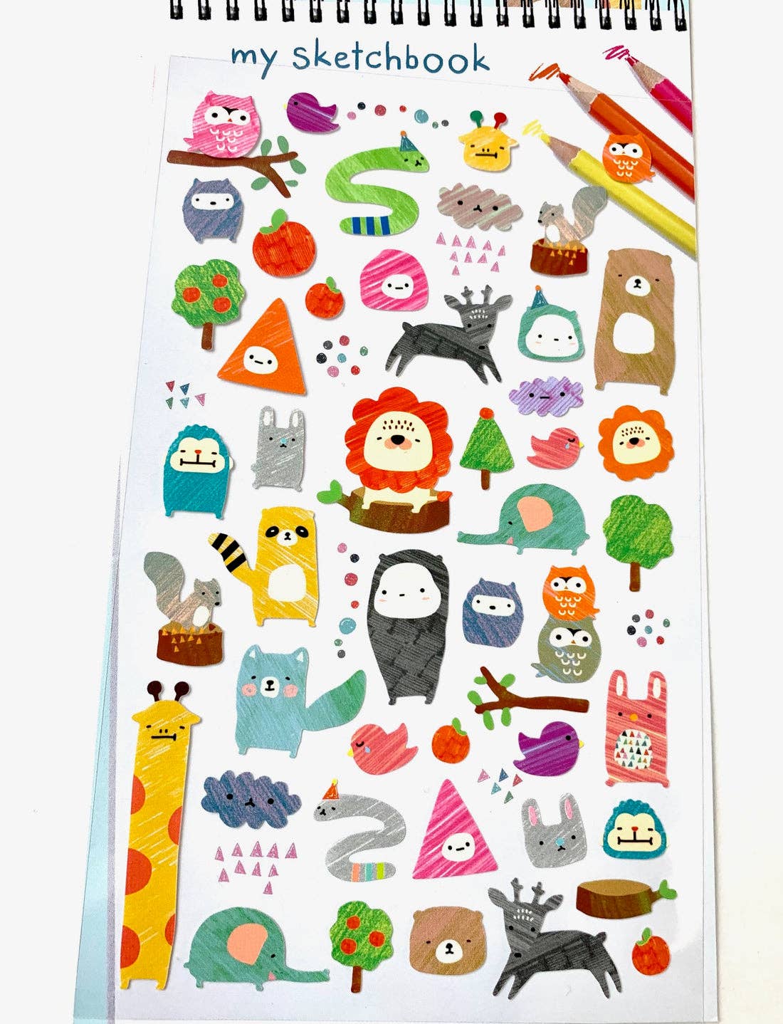 Animal Sketchbook sticker sheet