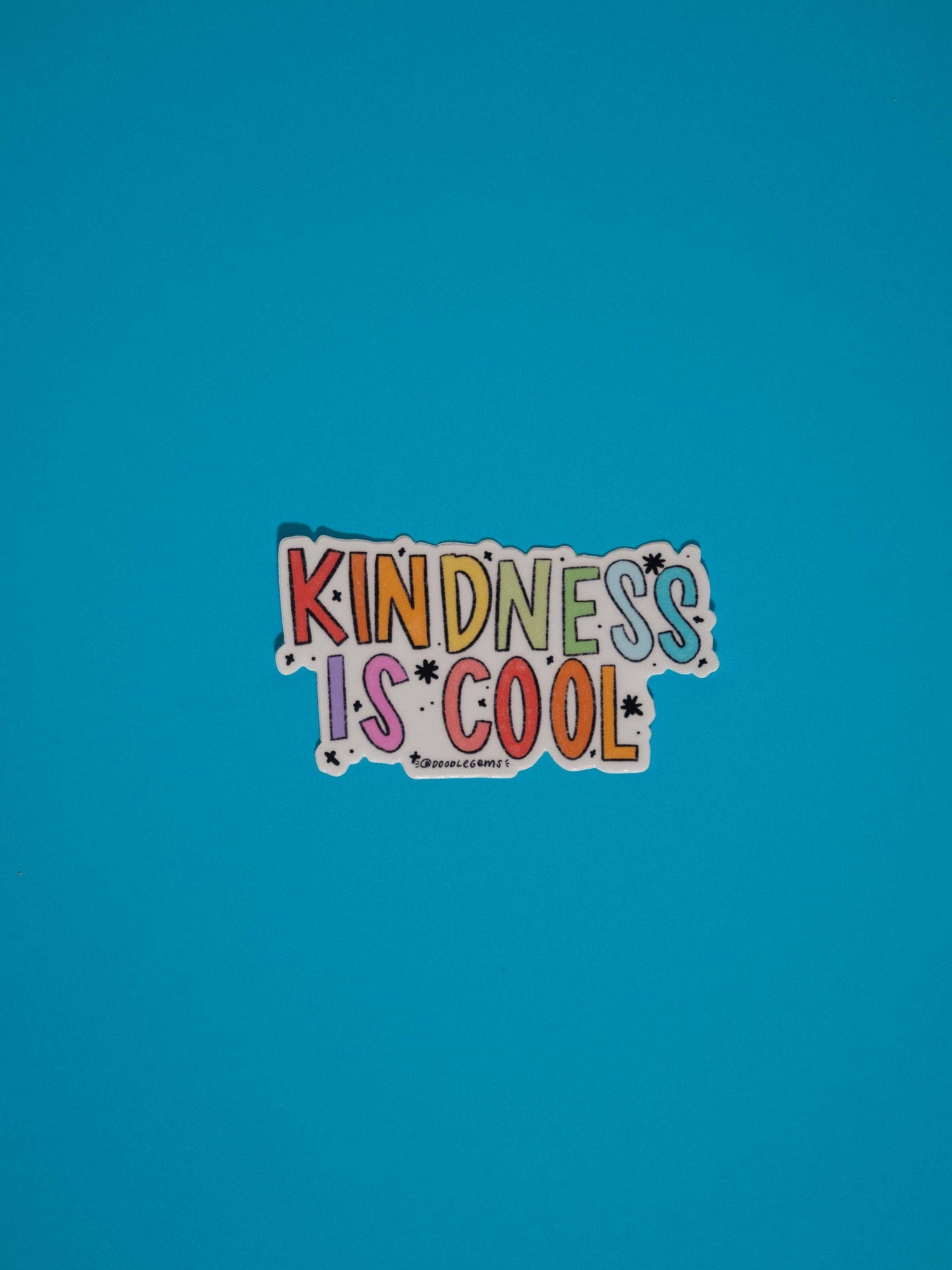 Colorful sticker with &