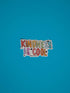 Colorful sticker with &