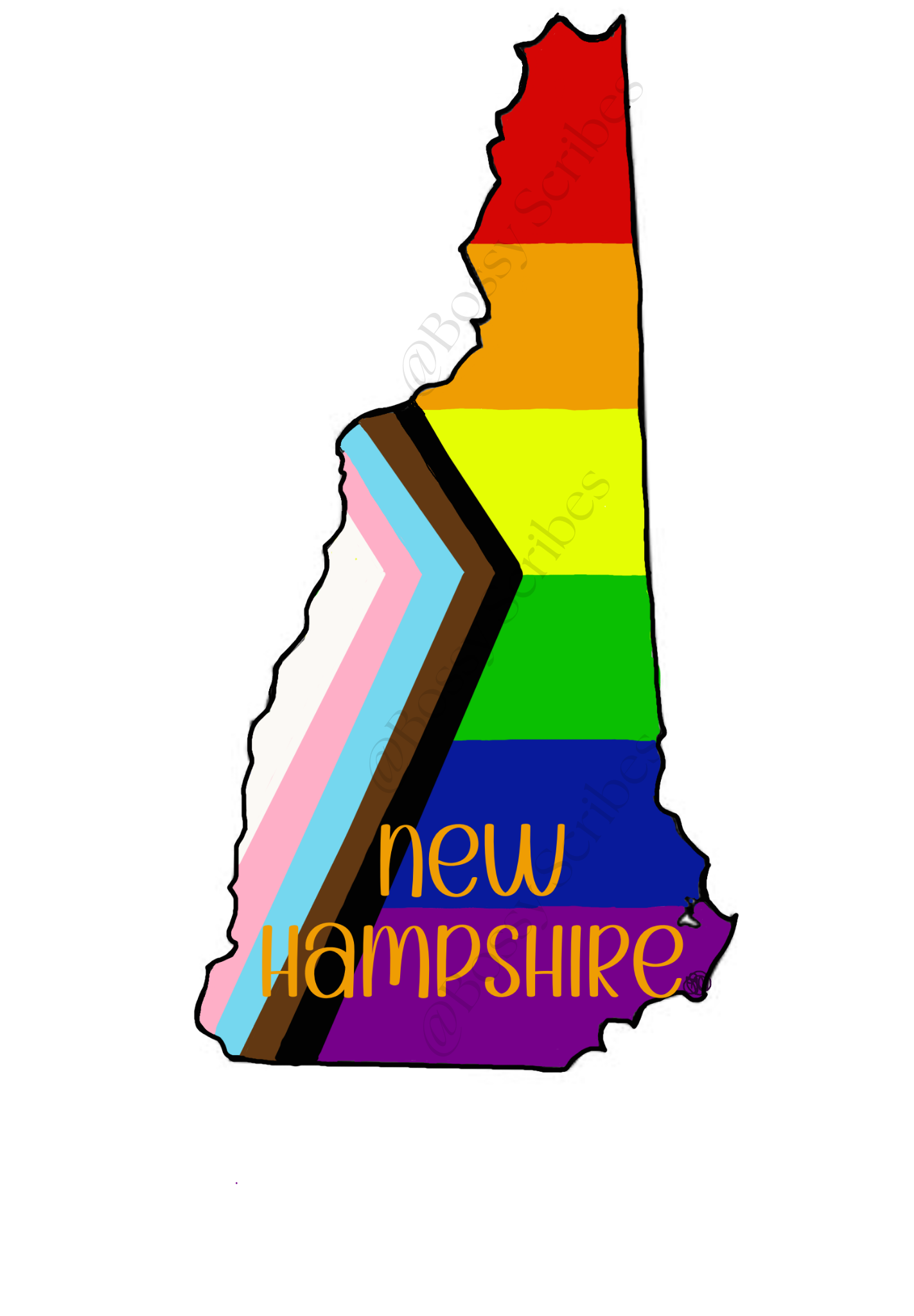 Live Free &amp;amp; Proud — New Hampshire Pride Stickers