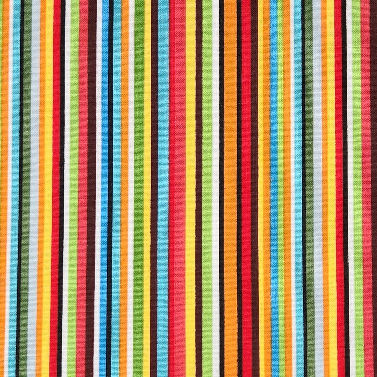 Cocktail Napkins - 100% Cotton - Set of 6 - Vivid Thin Stripe