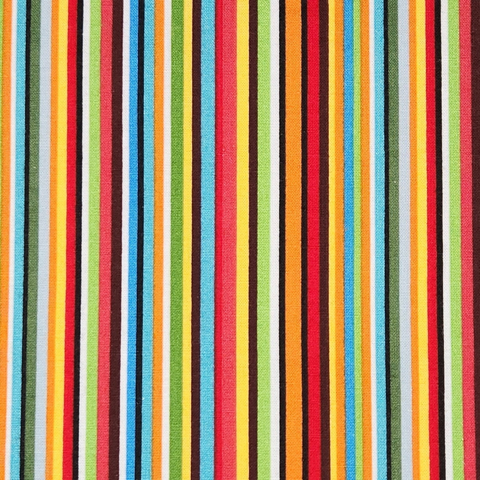 Cocktail Napkins - 100% Cotton - Set of 6 - Vivid Thin Stripe