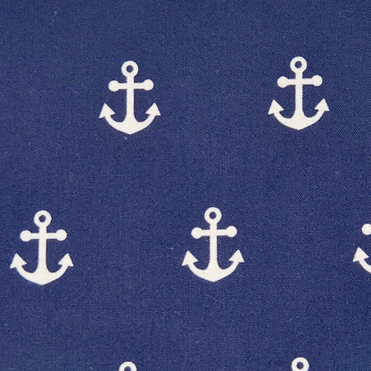 Cocktail Napkins - 100% Cotton - Set of 6 - Anchors on Navy