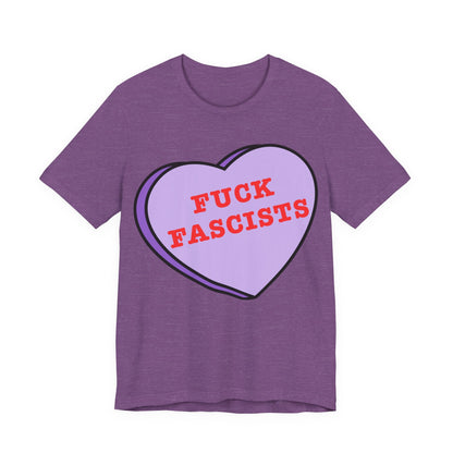 Fuck Fascists, Conversation Heart Tee, Antifa Protest T-Shirt