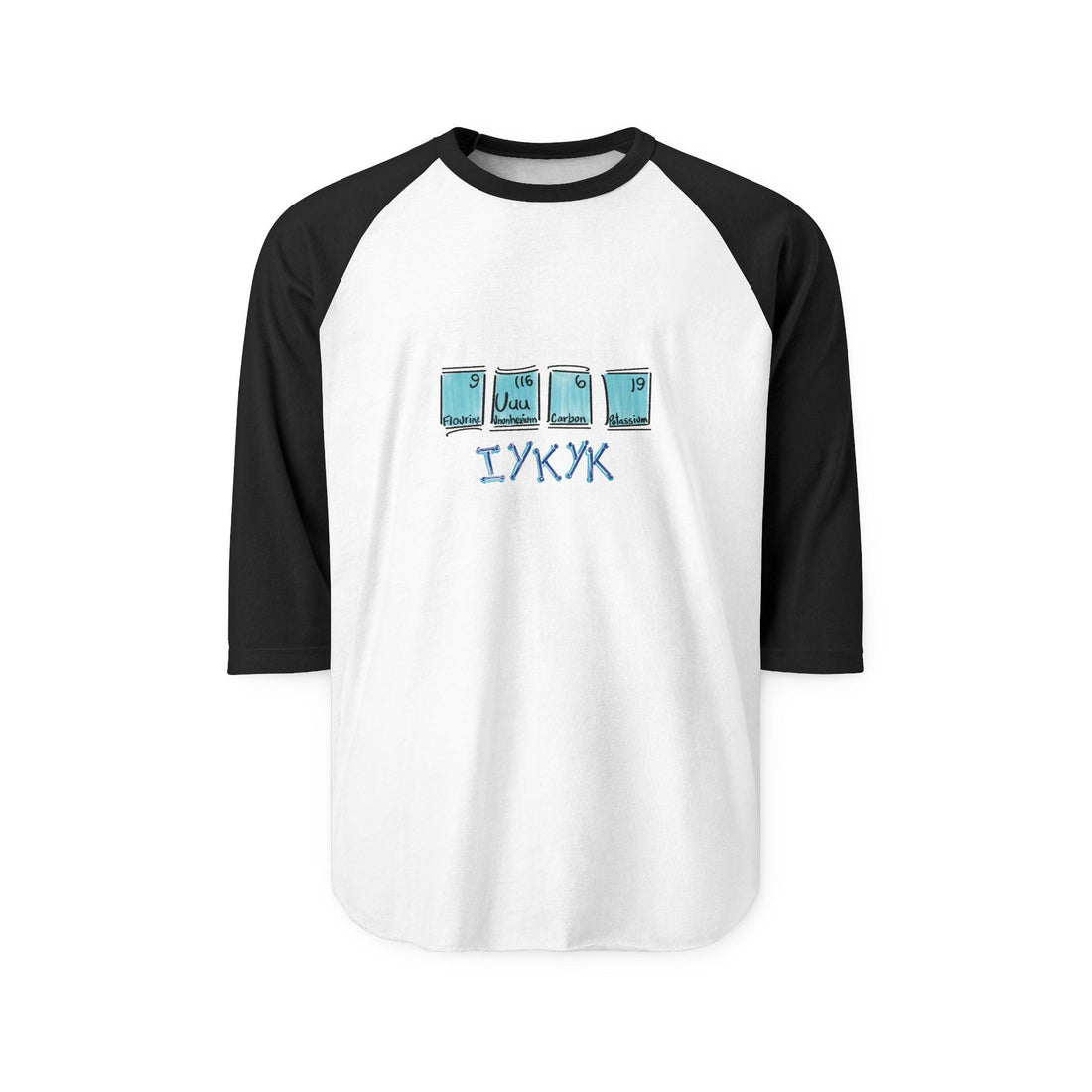 Raglan Shirt — Periodic Table "*Uuu**" Pattern Graphic (IYKYK)