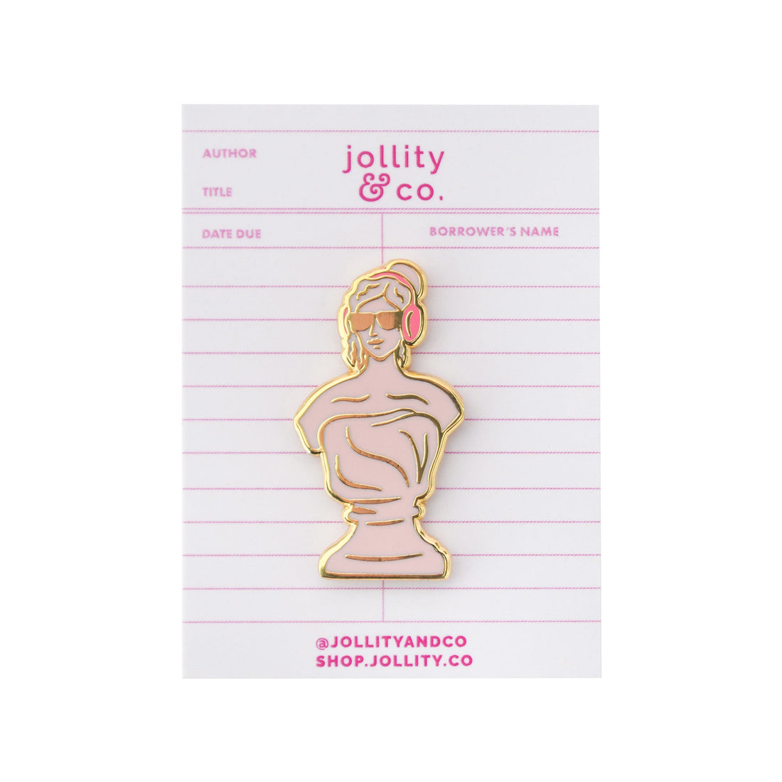 Female Bust Enamel Pin, Jollity &amp; Co