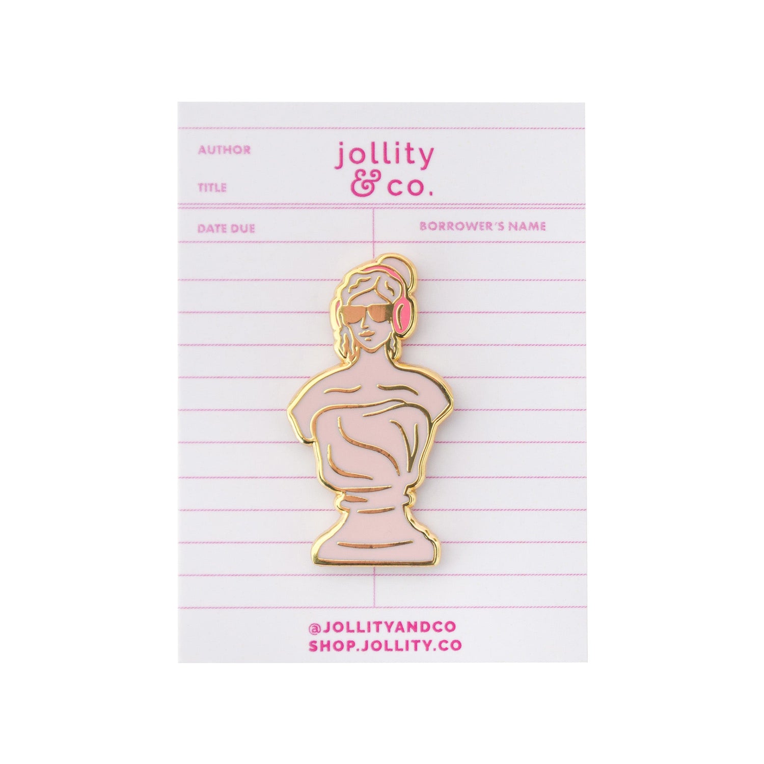 Female Bust Enamel Pin, Jollity &amp; Co