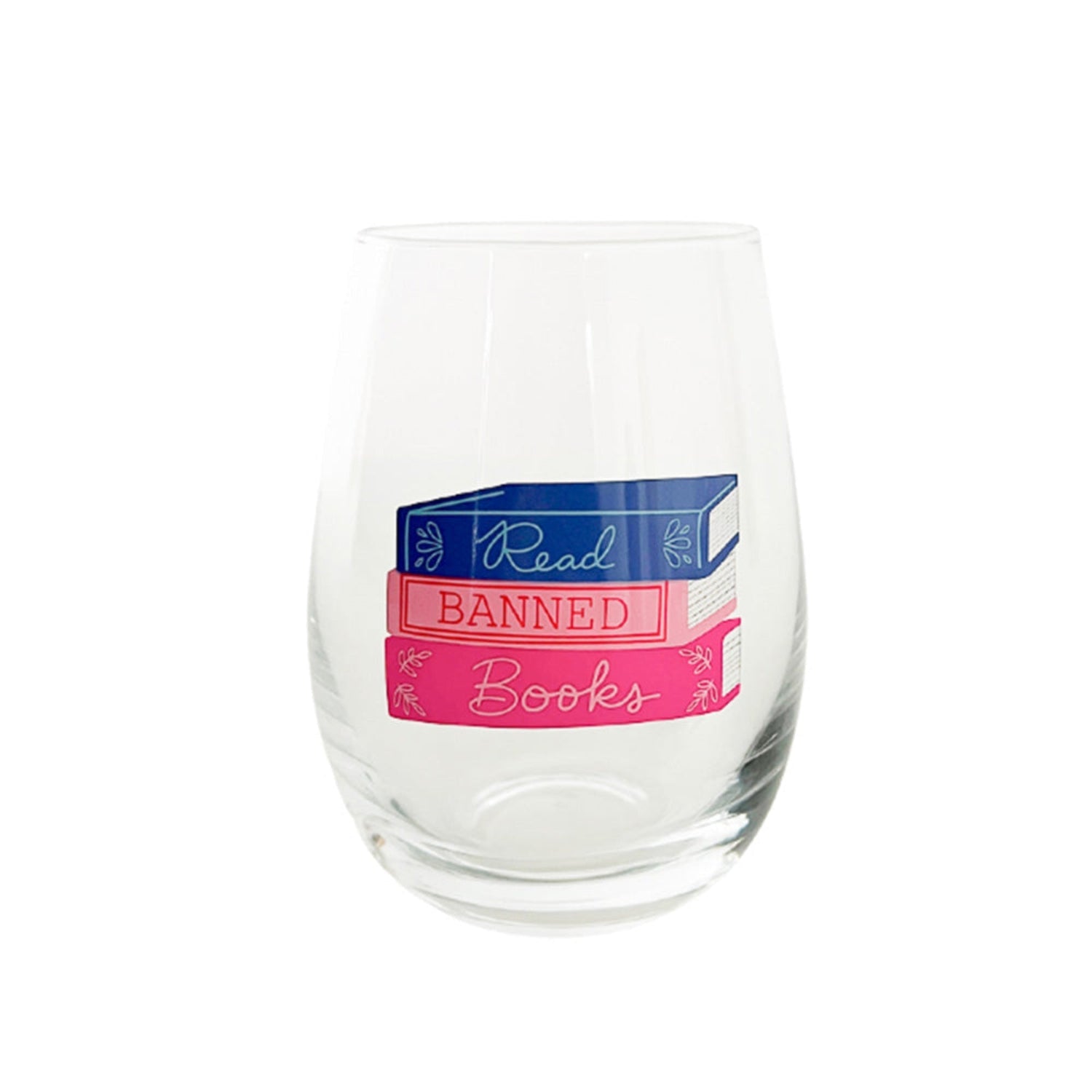 Book Club Read Banned Books Wine Glass, Jollity &amp; Co