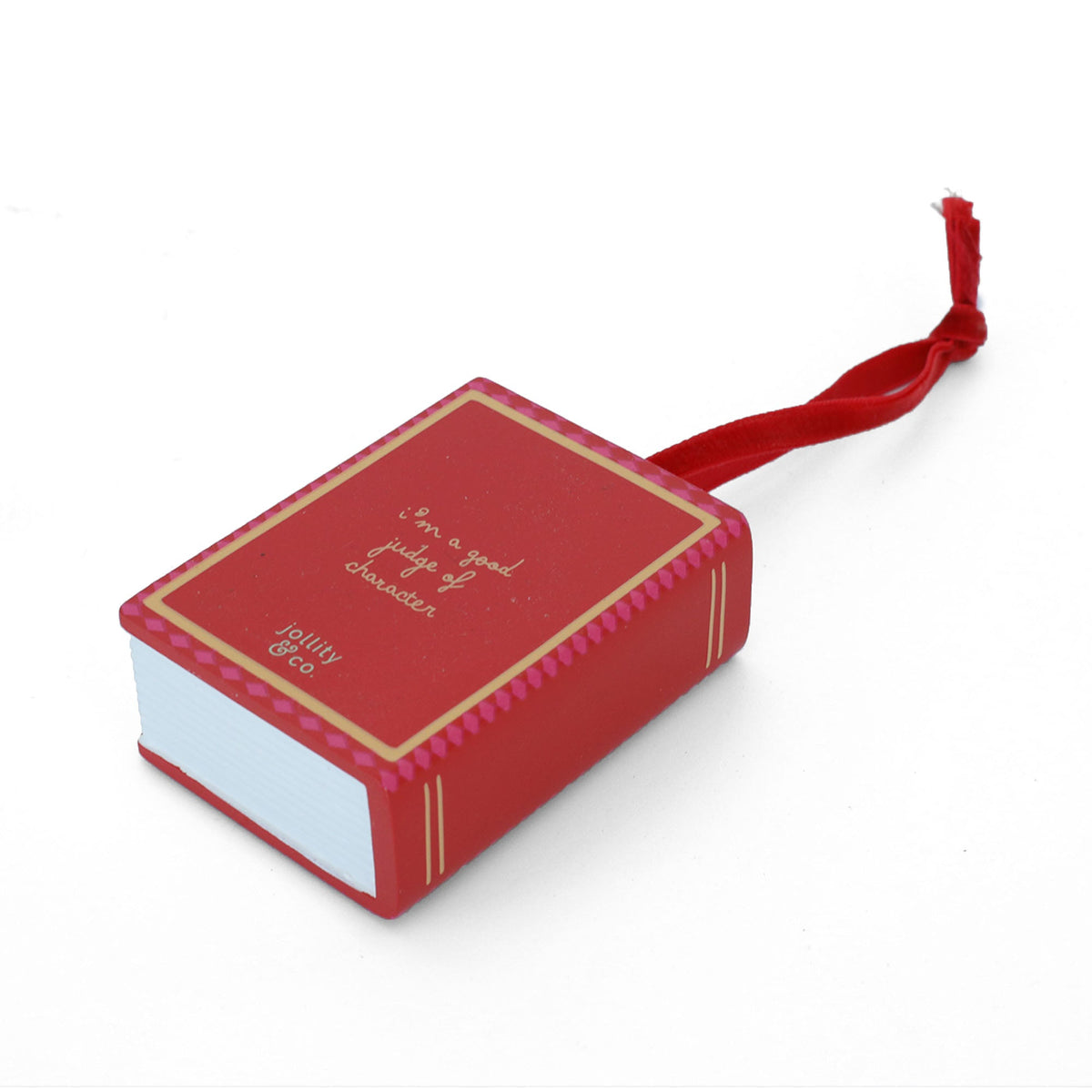 I Judge Books By Their Covers Book Ornament, Jollity &amp; Co