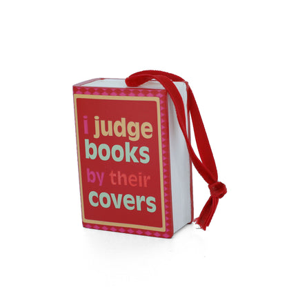 I Judge Books By Their Covers Book Ornament, Jollity &amp; Co
