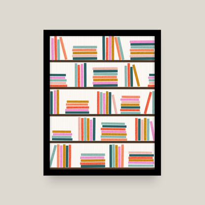 Cozy Bookshelf Print