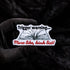 Sticker with text &