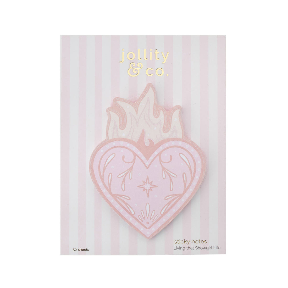 Flaming Heart Sticky Notes, Jollity &amp; Co
