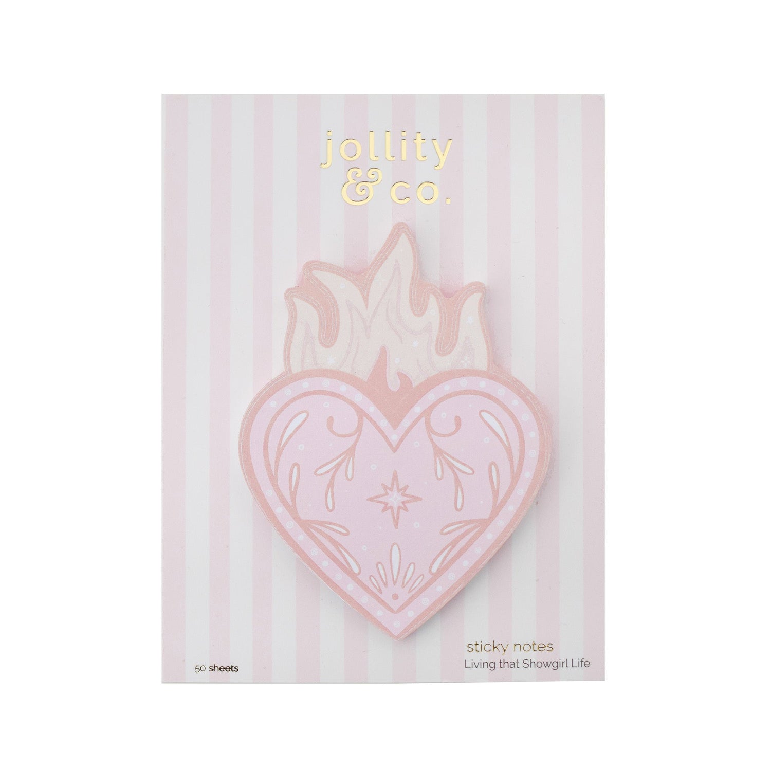 Flaming Heart Sticky Notes, Jollity &amp; Co