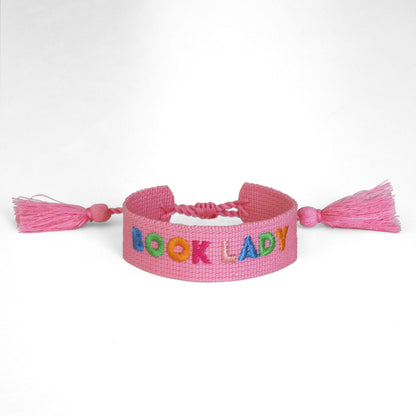 Book Club Themed Embroidered Bracelets - Book Lady, Jollity &amp; Co