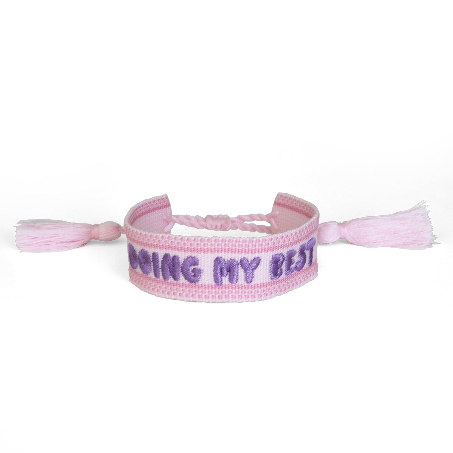 Witty Embroidered Bracelet - Doing My Best, Jollity &amp; Co