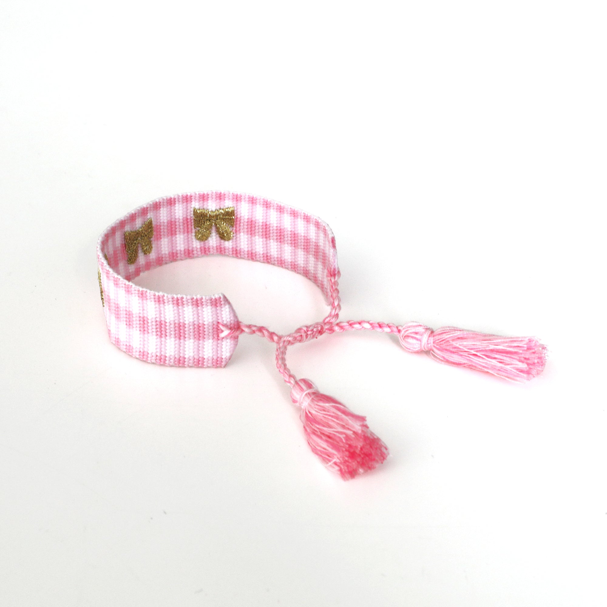 Bow Embroidered Bracelet - Gold, Jollity &amp; Co
