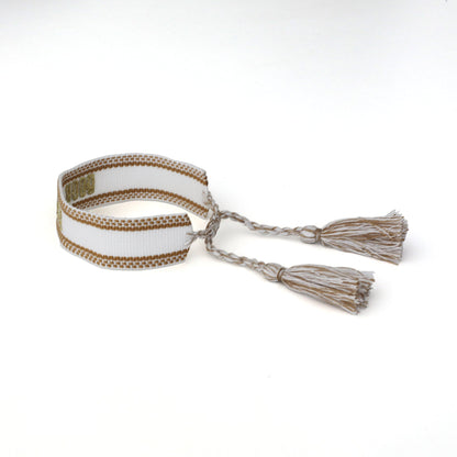 Book Club Themed Embroidered Bracelets - Book Lover Gold Jollity &amp; Co