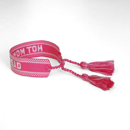 Book Club Themed Embroidered Bracelets - Hot Moms Read, Jollity &amp; Co
