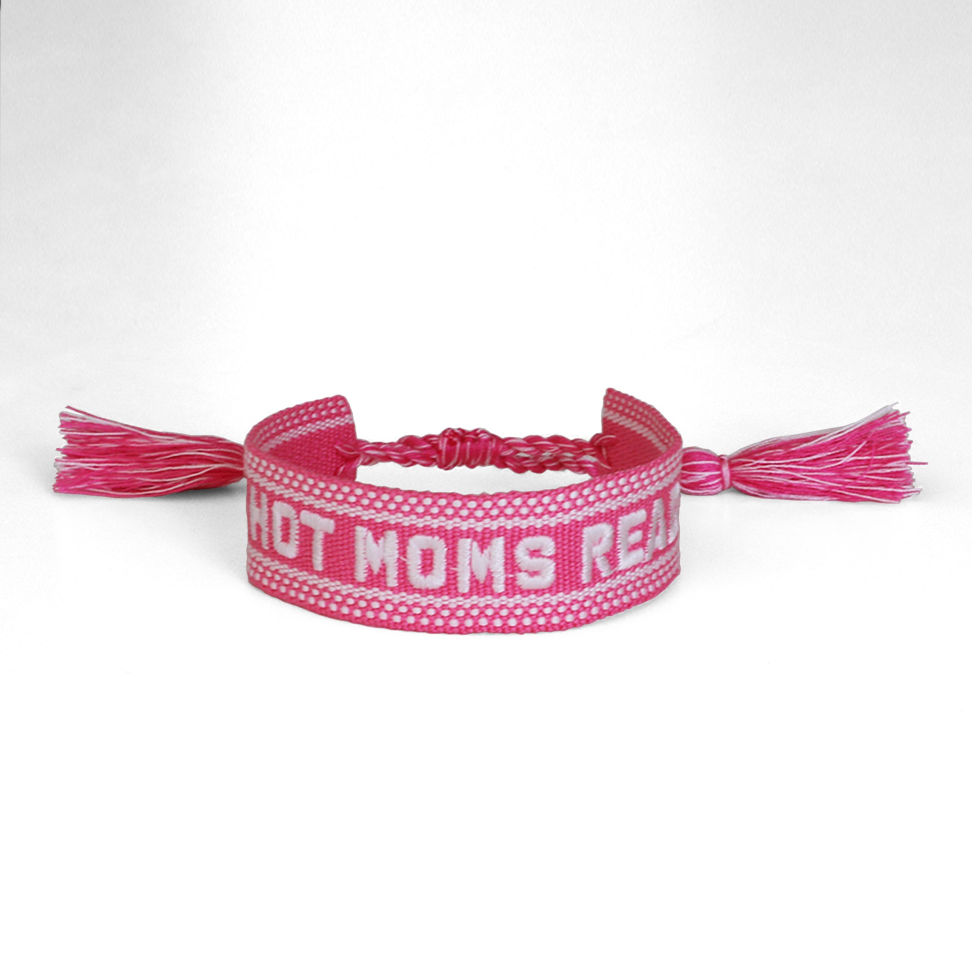 Book Club Themed Embroidered Bracelets - Hot Moms Read, Jollity &amp; Co