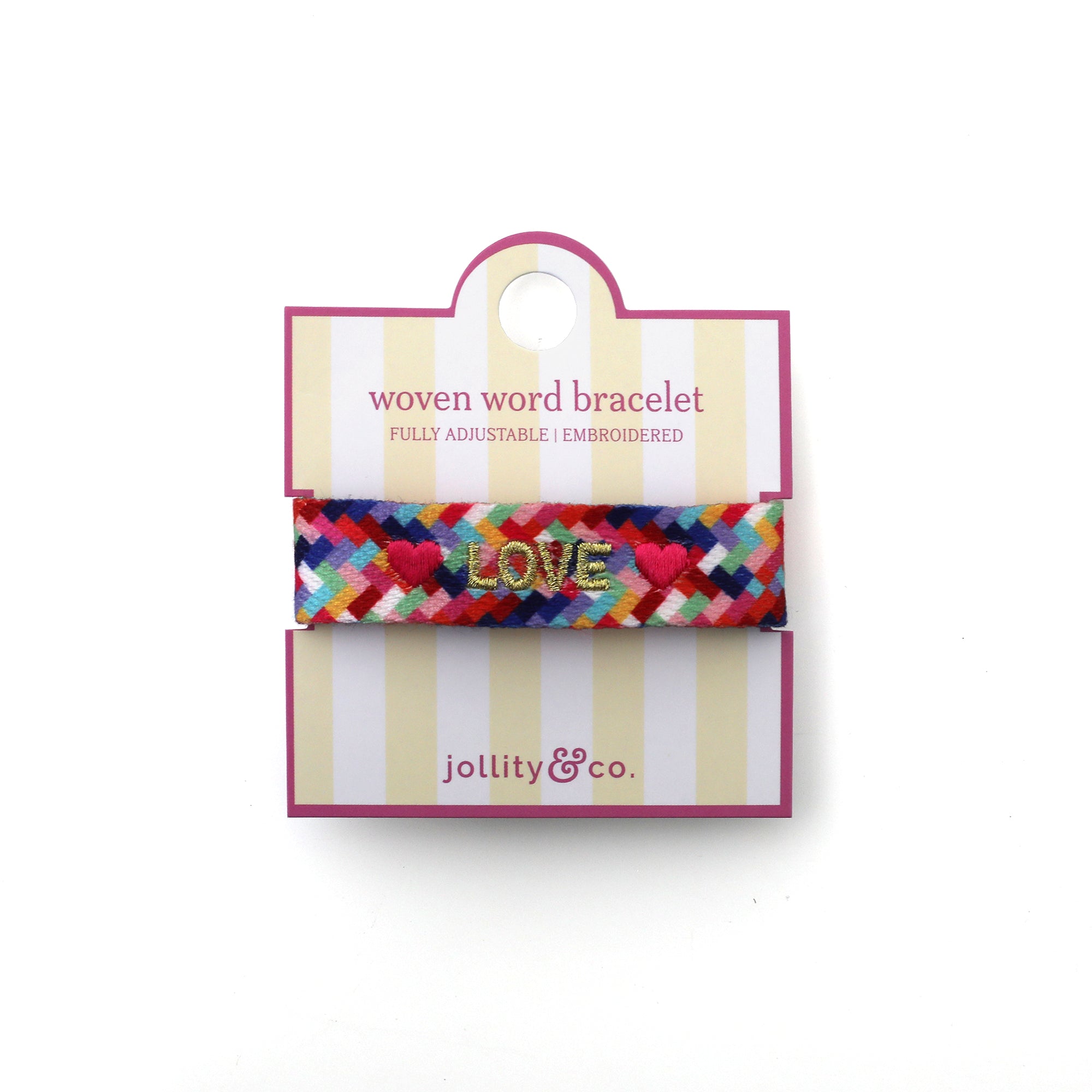 Witty Embroidered Bracelet - Love , Jollity &amp; Co