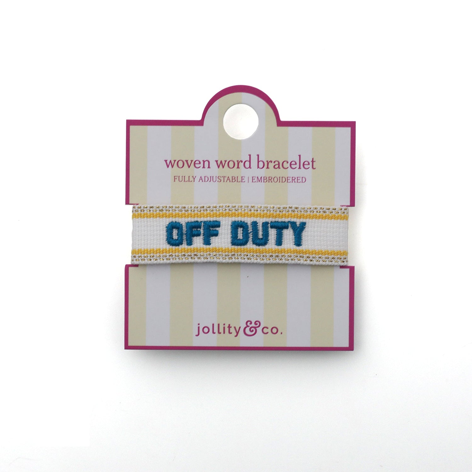 Witty Embroidered Bracelet - Off Duty, Jollity &amp; Co