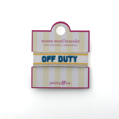 Witty Embroidered Bracelet - Off Duty, Jollity &amp; Co