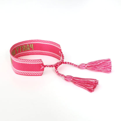 Witty Embroidered Bracelet - Party Animal, Jollity &amp; Co