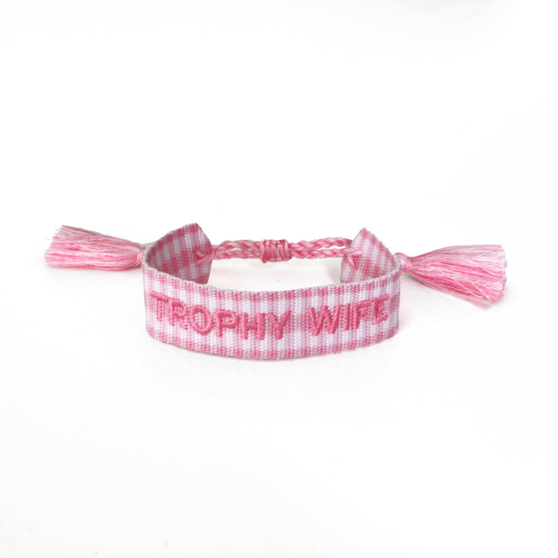 Witty Embroidered Bracelet - Trophy wife, Jollity &amp; Co